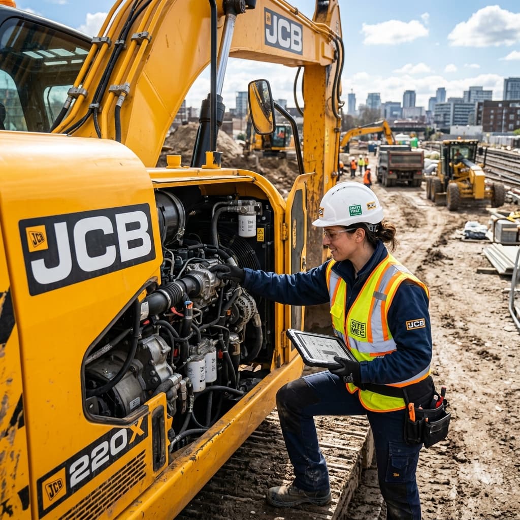 Heavy equipment inspection support
